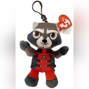 Ty Marvel Beanie Rocket Raccon Plush NWT
